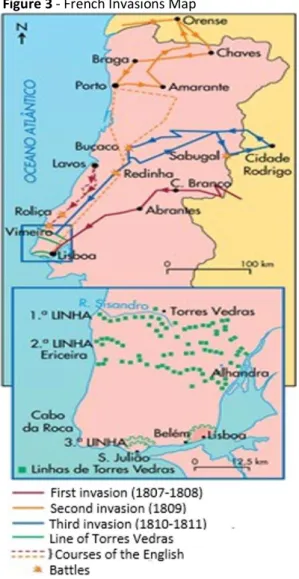 Figure 3 - French Invasions Map  