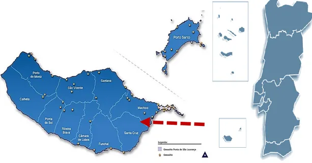 Figure 2 – Geographical Map of Portugal and Identification of the Autonomous Region of Madeira 