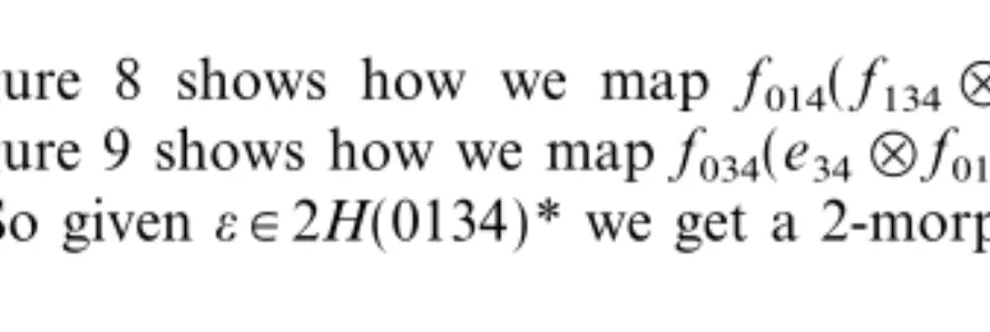 Figure 8 shows how we map f 014 ( f 134 e 01 ) to ( f 143  e 01 )(e 43 f * 014 ).