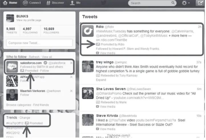 Figura 1.  Formatos de propaganda noTwitter. Fonte: www.serps-invaders.com. 