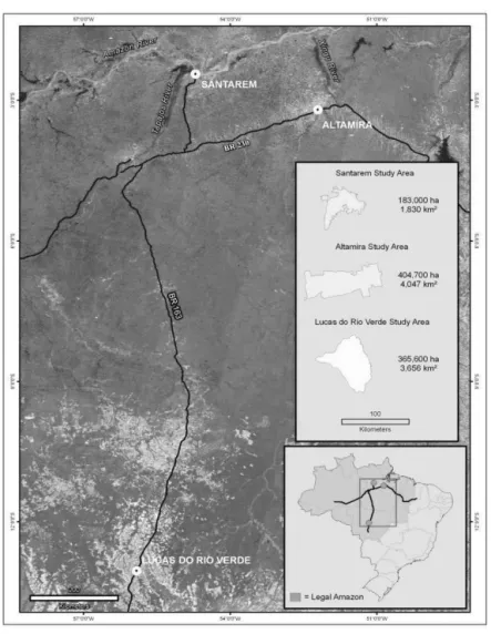 Figura 1. Altamira Study Site, Legally defined Brazilian Amazon Region.