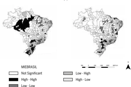 Figure 5 Spatial distribution of the ECI index spatial regimes – low technology products  (LT)