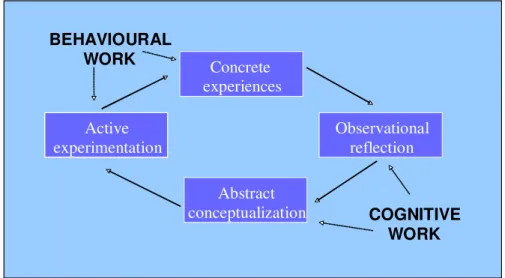 Figure 1: The Learning Cycle and The Cognitive and Behavioural Work  involved in Learning 