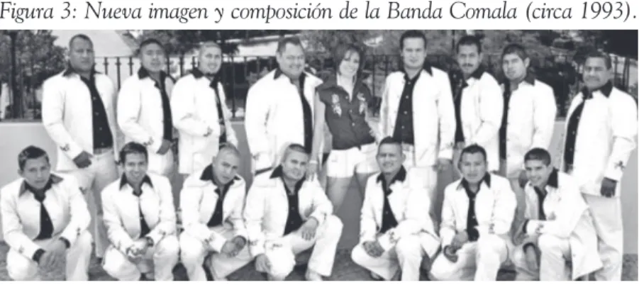 Figura 3: Nueva imagen y composición de la Banda Comala (circa 1993).