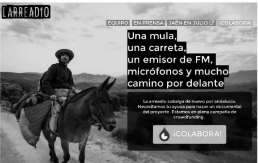 Figure 3 – Homepage of Larreadio