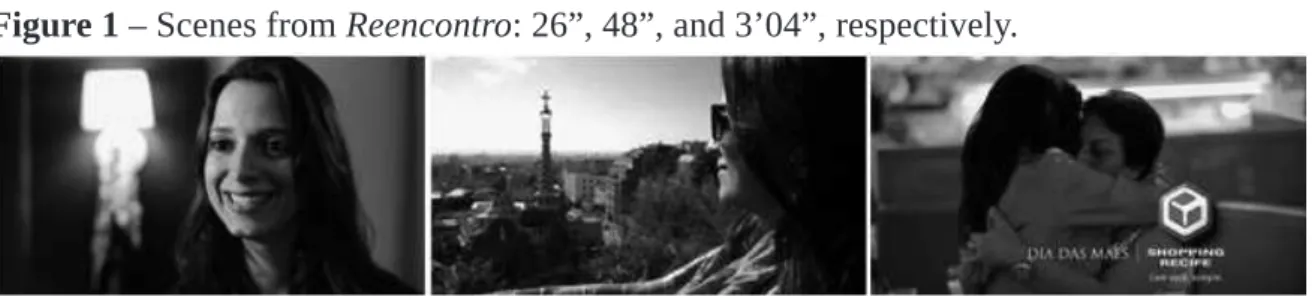 Figure 1  – Scenes from Reencontro: 26”, 48”, and 3’04”, respectively.