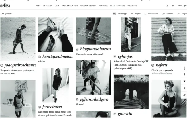 Figure 9 – High interactivity in the institutional site of the shoe company “Melissa”