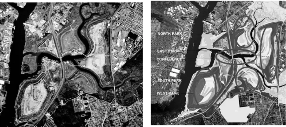 Figure 3:  Aerial view of Fresh Kills Parkland. (http://www.bureauit.org).  