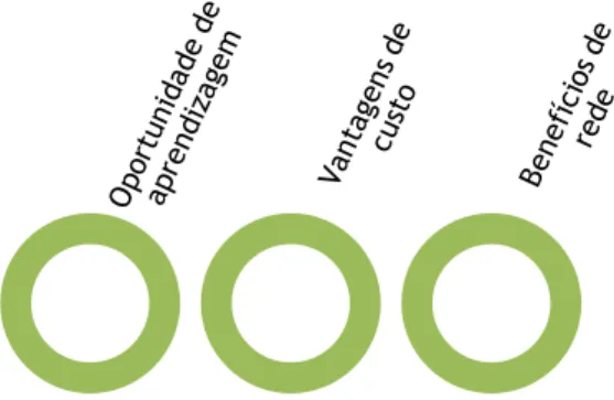 Figura 2 - Benefícios da internacionalização: The conelearn framework, de Verdin e Van Heck (2001)  (Hoch, 2011) 