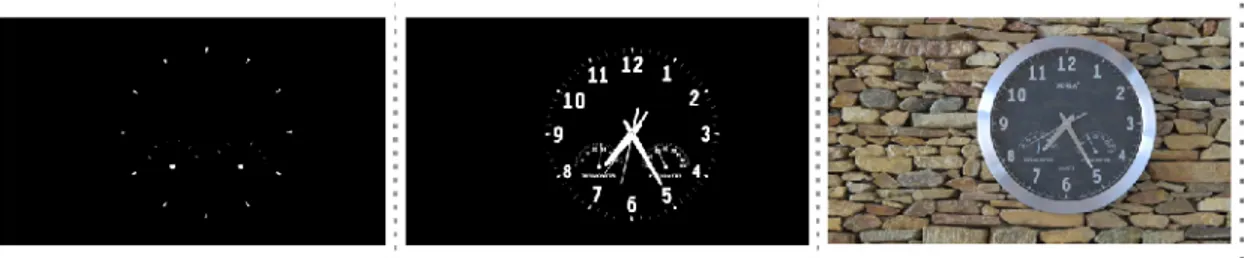 Figura 4 - Frames da sequência da animação do relógio 