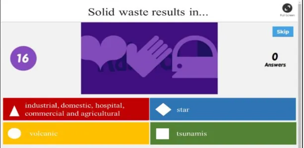 Figure 2. Screen with presentation of each Kahoot! game question