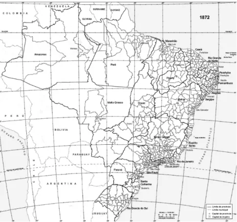 Figure A.1 - Map of the municipal division in 1872 Source: IBGE (2011).