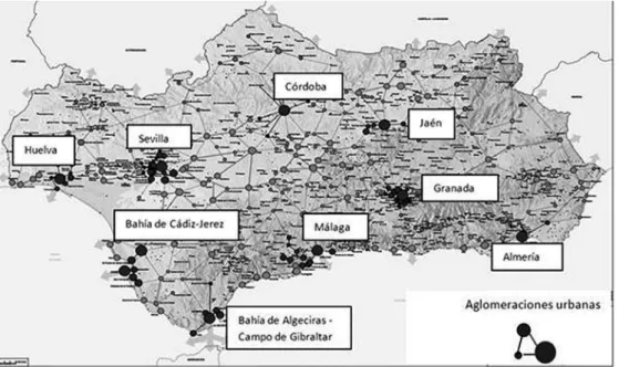 Figura 1 – Modelo territorial de Andalucía