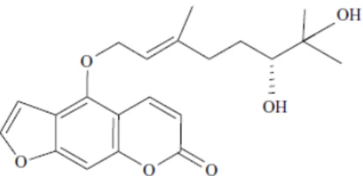 Figura 4- Estrutura molecular da 6’-7’-Diidroxibergamotina. (21) 