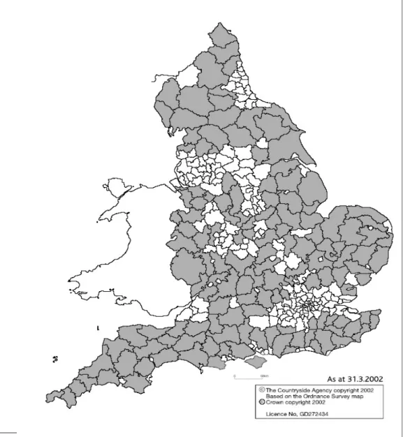 Figure 2: England’s Map for Differing Rural and Non-Rural Areas 