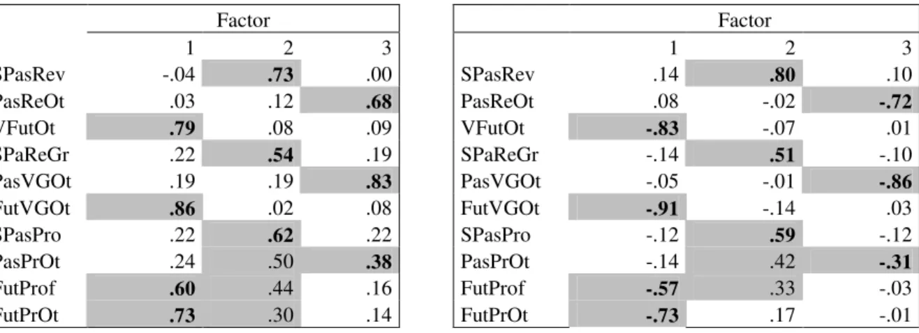 Table 3: Pattern of Associations between Indicators and Factors Uncovered by EFA  