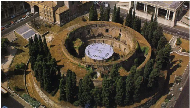 Figura 2.2 – Ilustração do Mausoleu de Augusto,  Roma – Itália Fonte: www.realmofhistory.com 