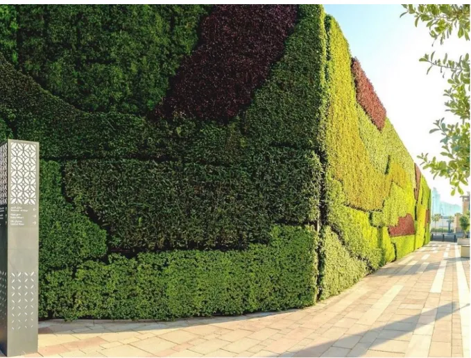 Figura 2.12 – Extensa Parede Verde no Dubai. Fonte: www.thenational.ae/ 