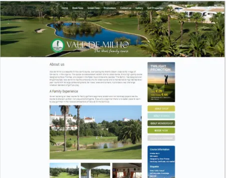 Fig. 12 – Redesign do Website Vale de Milho.