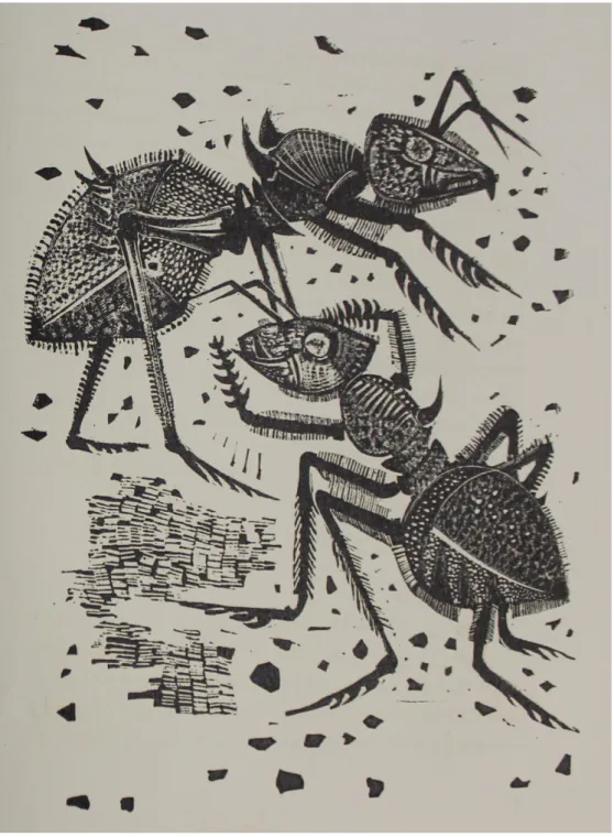 Figura 12 – Xilogravura. “demais formigas grandes” P.89.