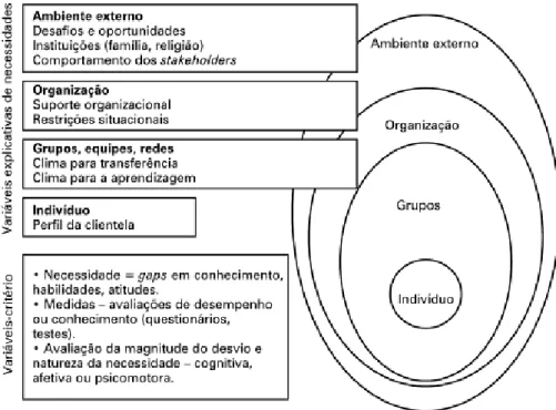 Figura 3: Avaliação de necessidades no nível do indivíduo  Fonte: Abbad, Freitas e Pilati (2006, p