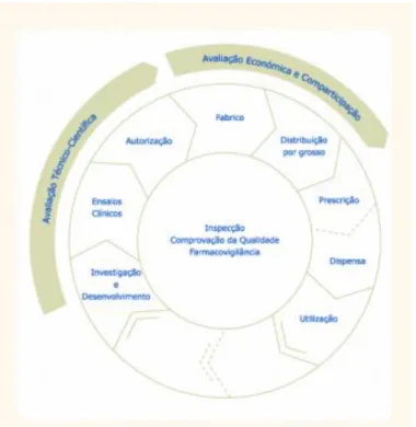 Figura 1. Ciclo de vida do medicamento (INFARMED, 2014). 