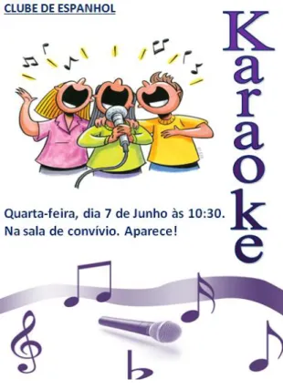 Figura 16 – Cartaz do «Karaoke en Español» 