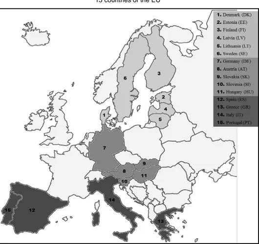 Figure 1  15 countries of the EU 