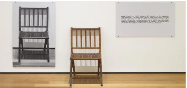Fig. 1 – Joseph Kosuth, One And Three Chairs, 1965 