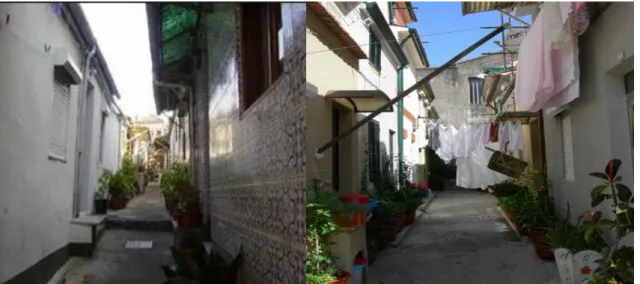 Fig. 13 - Ilhas do Porto: solução habitacional para a classe operária composta por cassa enfileiradas nas traseiras dos edifícios  burgueses