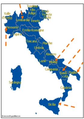 Figure 4: Map of regions Nuts II – Italy 