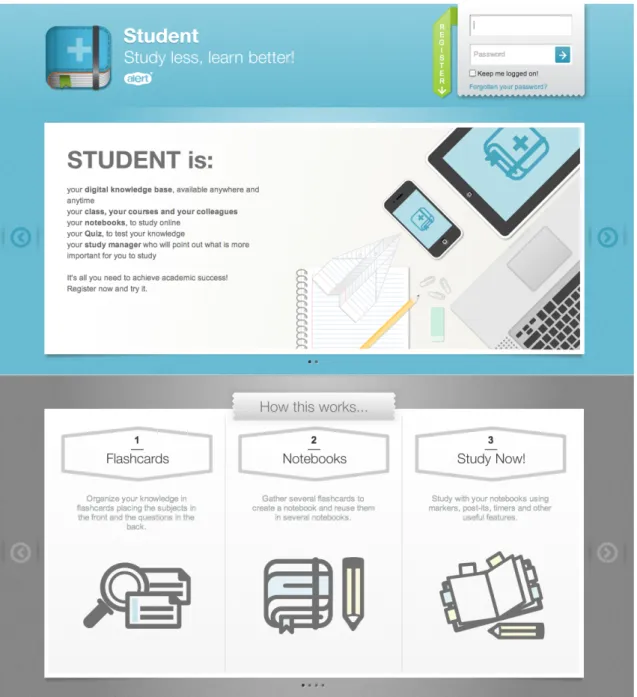 Figure 2 - ALERT® STUDENT Homepage 