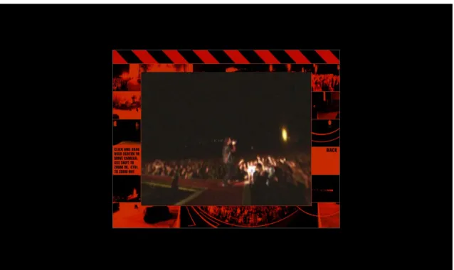 Ilustração 5: DVD dos U2 - Go Home Live from Slane Castle. Opção Interactiva 360º  View of Slane