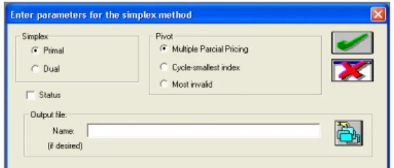 Figure 4: Configuration defined by default in the  computational platform for the optimization 