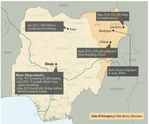 Figura 1 – Ação do Boko Haram na Nigéria