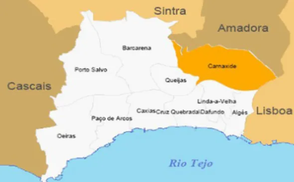 Figura 6.1. Apresentação e mapa do concelho de Oeiras 
