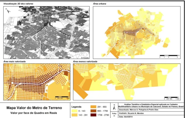 Figura 3 – Mapa valor do metro de terreno