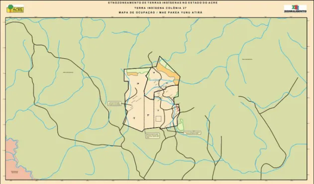 Figura 03 - Mapa da Terra Indígena Colônia 27 (SEMA, 2008) 