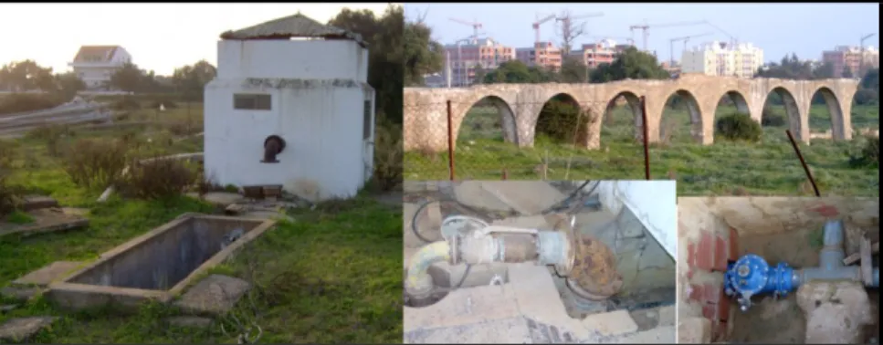 Figure 3:  Abandoned sluices, pumping stations and boreholes (São João da  Ourém, March 2006 – Photos by José P