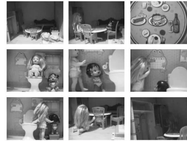 Figura 2.  Sequências do filme de animação Um Dia de Boneca sobre o uso do toalete.