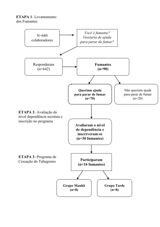 Figura 1. Fluxograma das etapas do programa