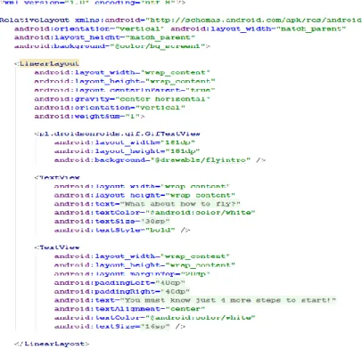 Figure 11: Code part in order to generate a visual interface.