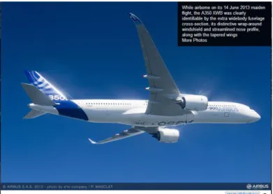 Figure 7: Airbus A350 - engines in wing mounted pods [27]. 