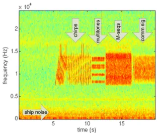 Figure 1. Bathymetry of the experiment. The acoustic source is moored at position represented by a cross and labelled TB2
