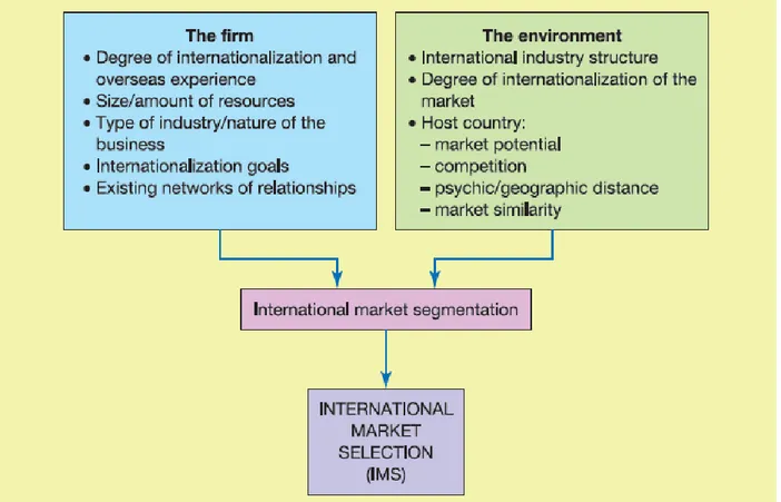 Figure 2 – Possible key factors for choice of foreign markets. (Hollensen, 2007) 