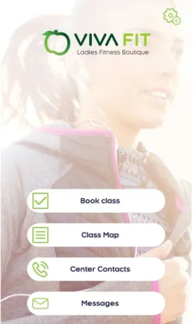 Figure nº 9 – First page of the App  Figure  nº  10  –  Book  Class  or  Messages 