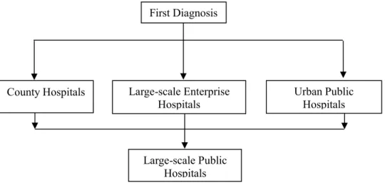 Figure 2-1 Diagnosis and treatment procedures in public hospitals from late 1970s to early 1990s