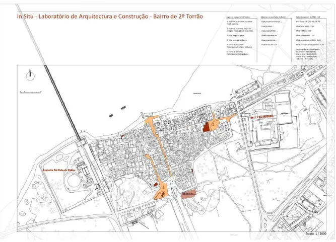 Fig. 1 Planta do existente, Bairro do Segundo Torrão 