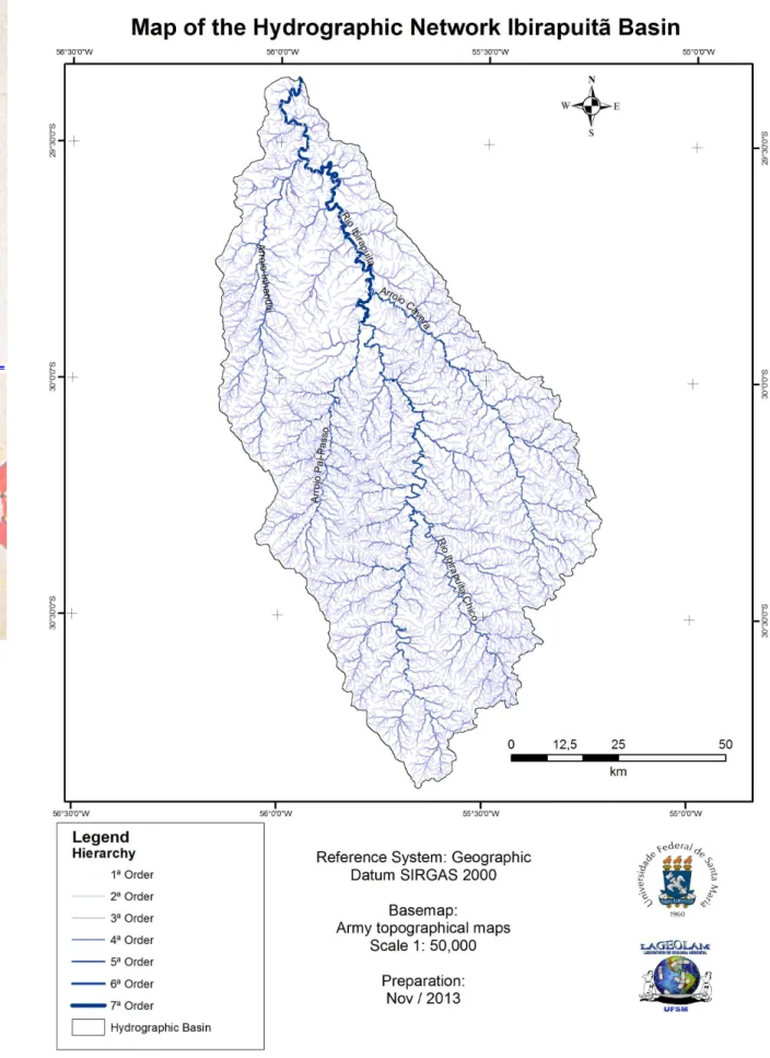 Figure 3 – Map of the hydrographic network Ibirapiutã basin