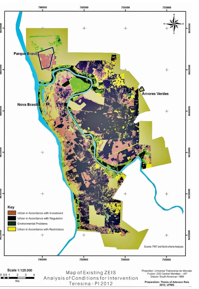 Figure 7 -Map showing Conditions for Interventions and the location of the existing ZEIS